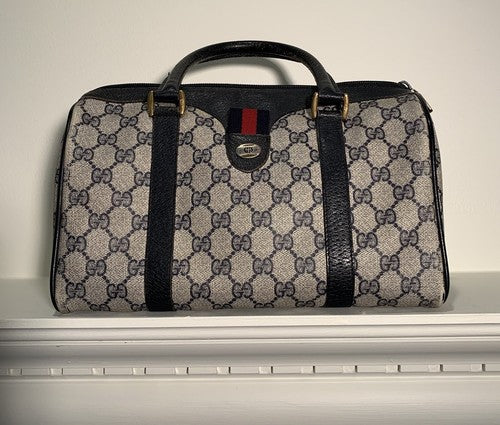 Gucci vintage boston bag - Sherry Line Navy