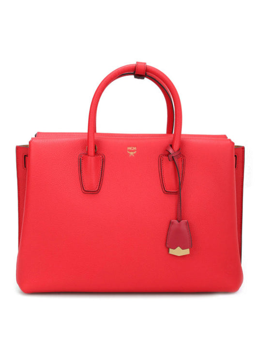 MCM Milla Leather Tote - Red