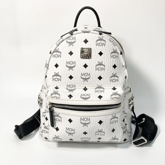 MCM Mini Backpack - White/Black