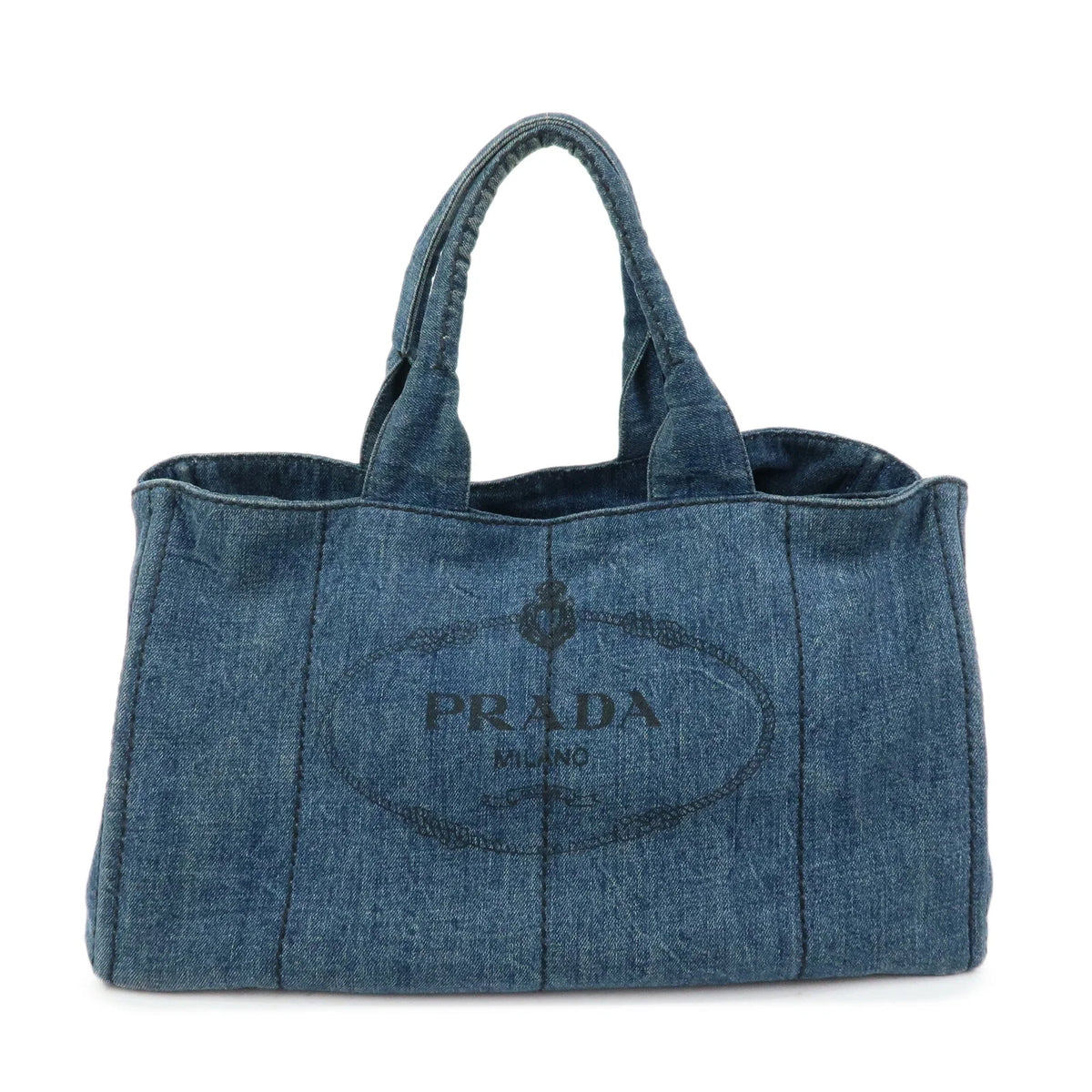 Prada Denim Canapa Tote Bag