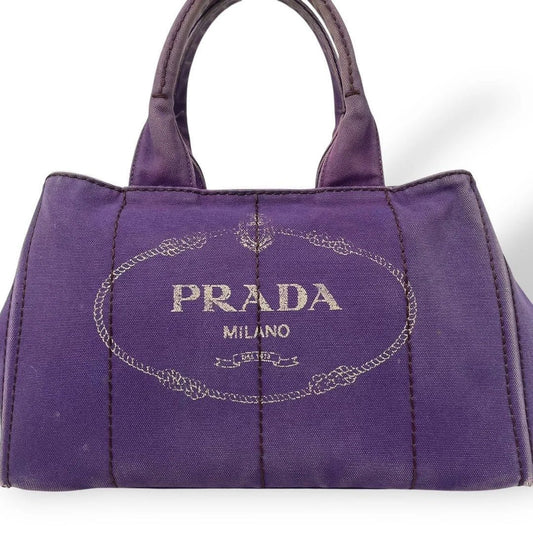 Prada Purple Denim tote