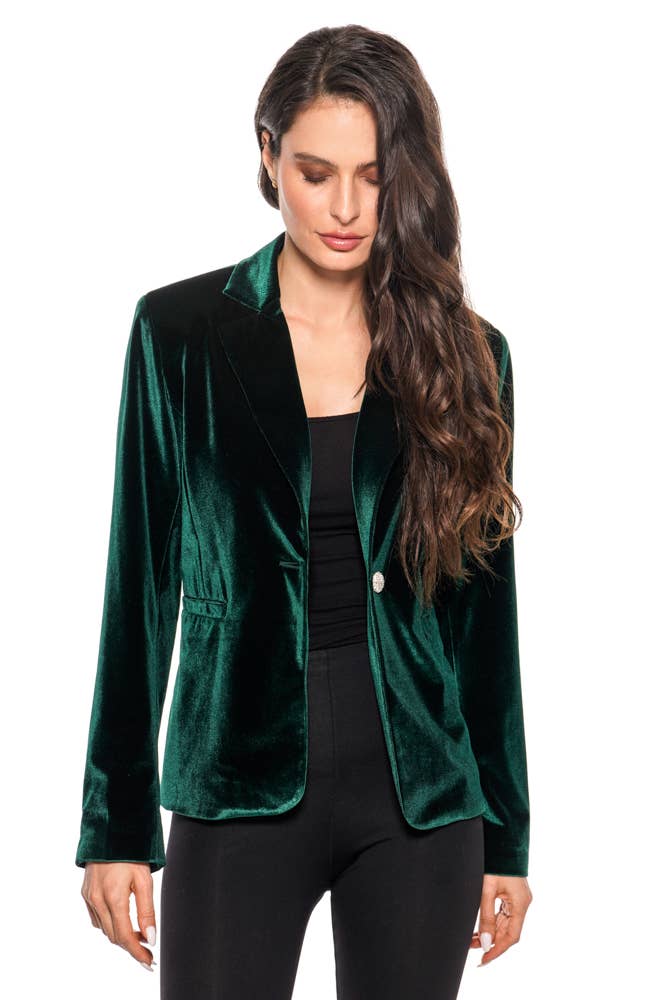 Emerald Velvet Blazer: Jewel-Toned Sophistication