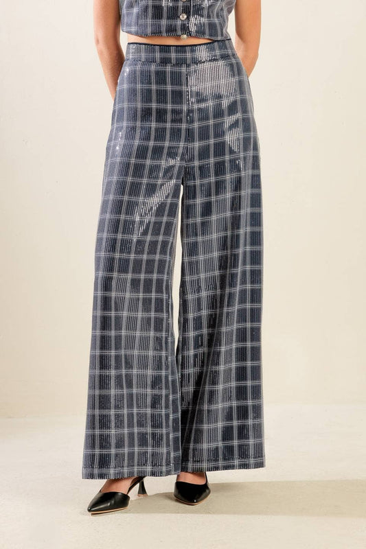 Navy sequin pant - FP1408: