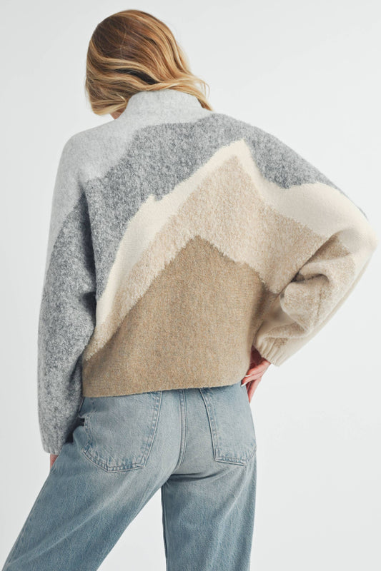 Mountain Sweater 1: Gray/Tan / Contemporary