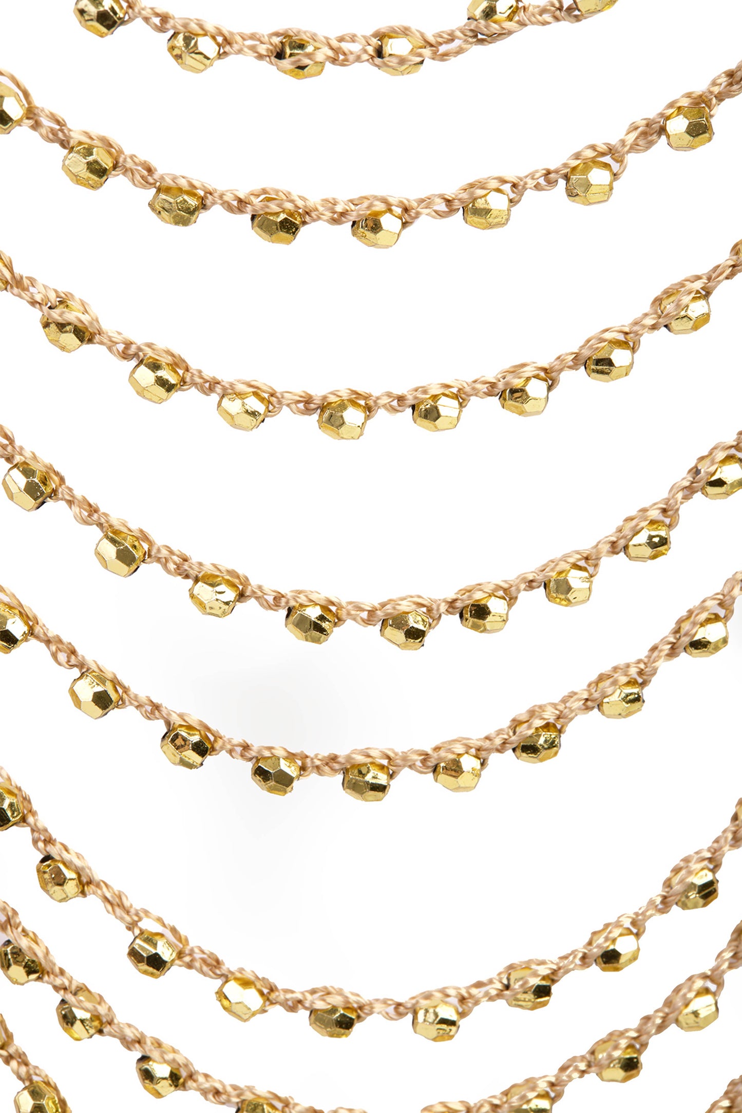 Festive Scallop Beaded Capelet: Gold