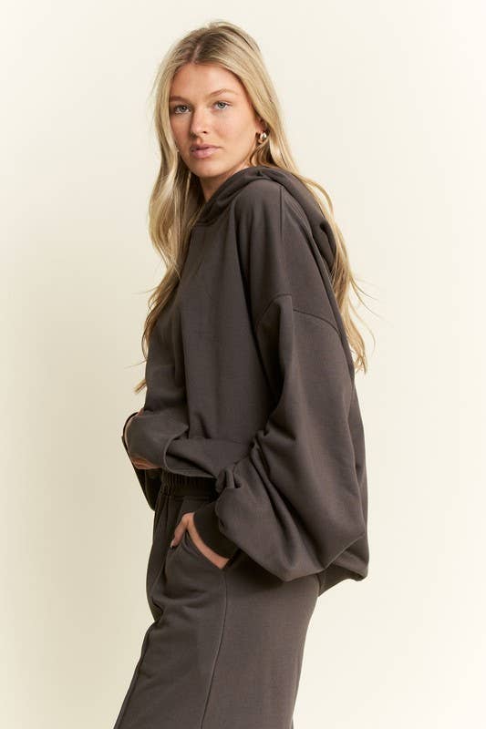 CHARCOAL COTTON BRUSHED SET