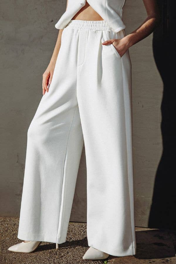 Wideleg pant - FP1013 WHITE